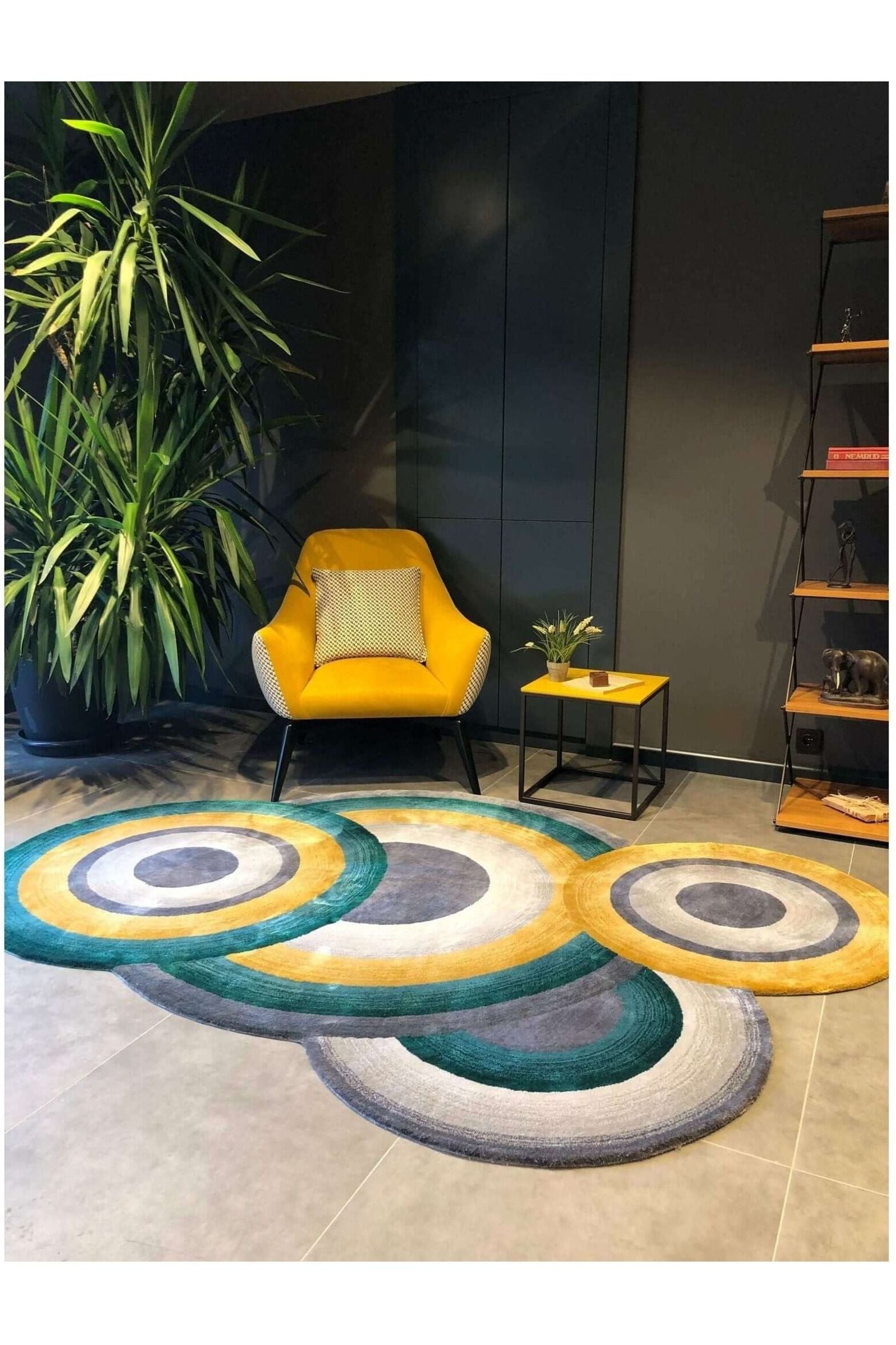 #Turkish_Carpets_Rugs# #Modern_Carpets# #Abrash_Carpets#Circle 001-H