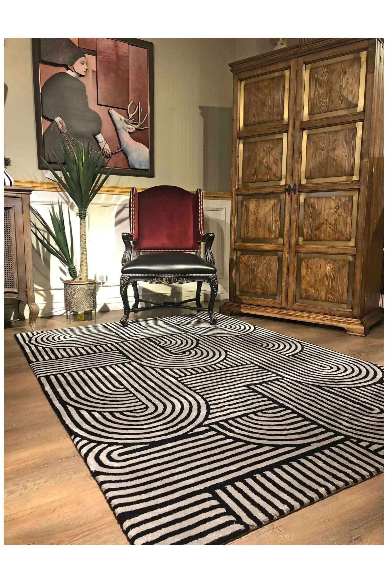 #Turkish_Carpets_Rugs# #Modern_Carpets# #Abrash_Carpets#Trace 003 Siyah