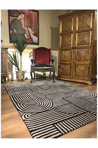 #Turkish_Carpets_Rugs# #Modern_Carpets# #Abrash_Carpets#Trace 003 Siyah